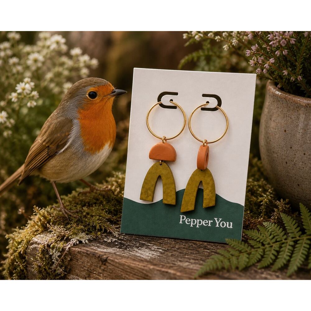 Pepper You Handmade Earrings Artisan UK Design Statement Boho